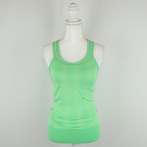 Athleta Women's XS Green Double Layer Strappy Racerback Activewear Tank Top - Picture 1 of 7